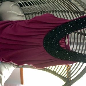 Plus size top, maroon